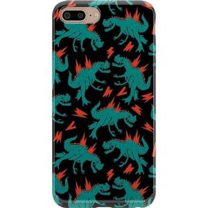 Casely iPhone 6/7/8 Plus Case | Something’s Fishy | Navy Blue & Yellow Fish Print | Classic Ultra Slim Design(You’re Dino-mite | Green Dinosaur)