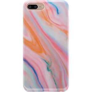 Casely iPhone 6/7/8 Plus Case | Something’s Fishy | Navy Blue & Yellow Fish Print | Classic Ultra Slim Design(You’re a Gem | Rainbow Marble Swirl)