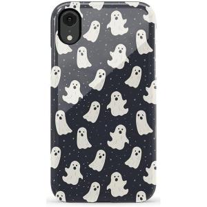 Casely iPhone XR Case | Goth Girlie | Black Bows | Essential Slim Dual-Layer Protective Design(All Boos No Bite | Friendly Ghost)