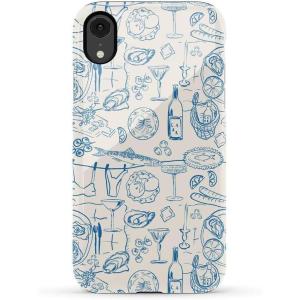 Casely iPhone XR Case | Goth Girlie | Black Bows | Essential Slim Dual-Layer Protective Design(Amalfi Aperitivo | Dolce Vita)