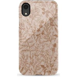 Casely iPhone XR Case | Goth Girlie | Black Bows | Essential Slim Dual-Layer Protective Design(Beige Garden | Neutral Floral)