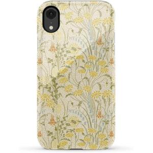 Casely iPhone XR Case | Goth Girlie | Black Bows | Essential Slim Dual-Layer Protective Design(Boho Blooms | Golden Floral)