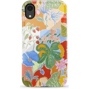 Casely iPhone XR Case | Goth Girlie | Black Bows | Essential Slim Dual-Layer Protective Design(Botanical Blooms | Floral Patchwork)