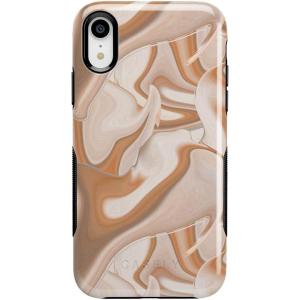 Casely iPhone XR Case | Goth Girlie | Black Bows | Essential Slim Dual-Layer Protective Design(Caramel Delight | Marble Swirl)