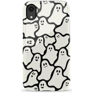 Casely iPhone XR Case | Goth Girlie | Black Bows | Essential Slim Dual-Layer Protective Design(Don’t Ghost Me | Halloween)