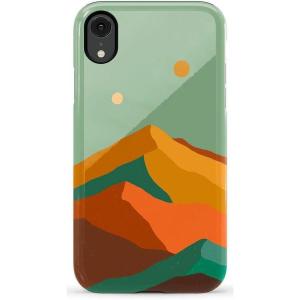 Casely iPhone XR Case | Goth Girlie | Black Bows | Essential Slim Dual-Layer Protective Design(Endless Peaks | Colorblock Mountain)