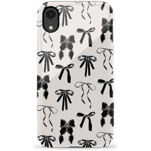 Casely iPhone XR Case | Goth Girlie | Black Bows | Essential Slim Dual-Layer Protective Design(Goth Girlie | Black Bows)