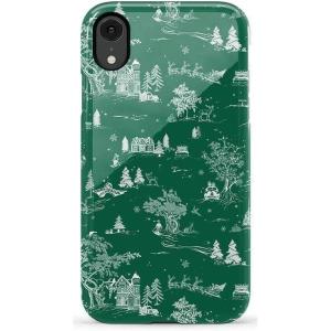 Casely iPhone XR Case | Goth Girlie | Black Bows | Essential Slim Dual-Layer Protective Design(Home for the Holidays | Mountain Town)