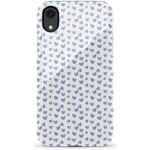 Casely iPhone XR Case | Goth Girlie | Black Bows | Essential Slim Dual-Layer Protective Design(Lovebug | Blue Hearts)