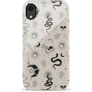 Casely iPhone XR Case | Goth Girlie | Black Bows | Essential Slim Dual-Layer Protective Design(No Further Explanation | Snakes & Skulls)