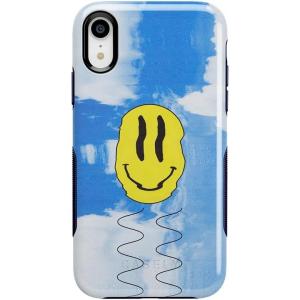 Casely iPhone XR Case | Goth Girlie | Black Bows | Essential Slim Dual-Layer Protective Design(On Cloud Nine | Glitch Smiley Face)