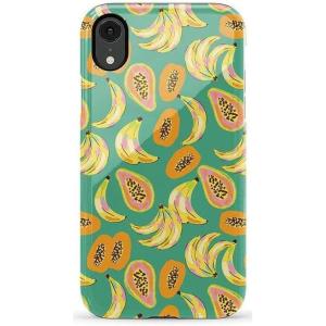 Casely iPhone XR Case | Goth Girlie | Black Bows | Essential Slim Dual-Layer Protective Design(Papaya Palms | Dippin’ Daisy’s Tropical Vaca)