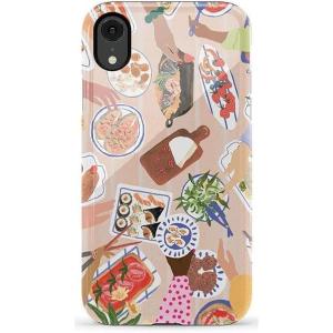 Casely iPhone XR Case | Goth Girlie | Black Bows | Essential Slim Dual-Layer Protective Design(Picnic Party | Painted Collage)