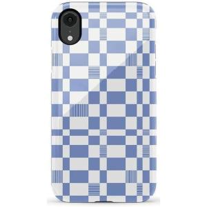 Casely iPhone XR Case | Goth Girlie | Black Bows | Essential Slim Dual-Layer Protective Design(Reality Check | Periwinkle)