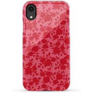 Casely iPhone XR Case | Goth Girlie | Black Bows | Essential Slim Dual-Layer Protective Design(Rose Garden | Red Aesthetic)