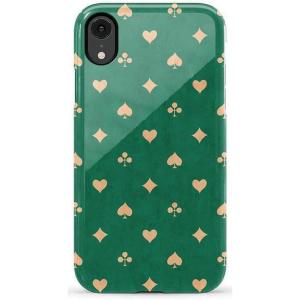 Casely iPhone XR Case | Goth Girlie | Black Bows | Essential Slim Dual-Layer Protective Design(Royal Flush | French Deck)