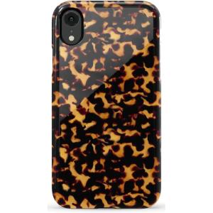 Casely iPhone XR Case | Goth Girlie | Black Bows | Essential Slim Dual-Layer Protective Design(Shell Shocked | Tortoise Print)