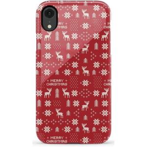 Casely iPhone XR Case | Goth Girlie | Black Bows | Essential Slim Dual-Layer Protective Design(Stocking Stuffer | Christmas Knit)