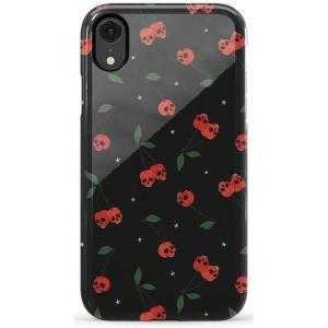 Casely iPhone XR Case | Goth Girlie | Black Bows | Essential Slim Dual-Layer Protective Design(Sweet Revenge | Cherry Skulls)