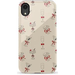 Casely iPhone XR Case | Goth Girlie | Black Bows | Essential Slim Dual-Layer Protective Design(Tini | Kitty and Vibe Holiday)