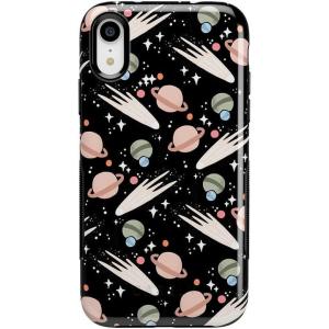 Casely iPhone XR Case | Goth Girlie | Black Bows | Essential Slim Dual-Layer Protective Design(To The Moon & Back | Outer Space)