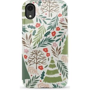 Casely iPhone XR Case | Goth Girlie | Black Bows | Essential Slim Dual-Layer Protective Design(Under the Mistletoe | Holiday)