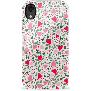 Casely iPhone XR Case | Goth Girlie | Black Bows | Essential Slim Dual-Layer Protective Design(Vines of Love | Floral Heart)