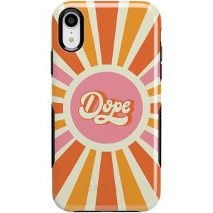 Casely iPhone XR Case | Goth Girlie | Black Bows | Essential Slim Dual-Layer Protective Design(You’re Dope | Retro Colorblock)