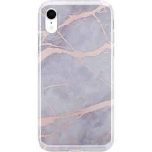 Casely iPhone XR Case | in Formation | Metallic Blue Camo | Classic Ultra Slim Design(29 Lavender Gray & Rose Gold Marble)
