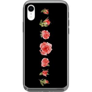 Casely iPhone XR Case | in Formation | Metallic Blue Camo | Classic Ultra Slim Design(Accept the Rose | Blooming Red Rose Floral)