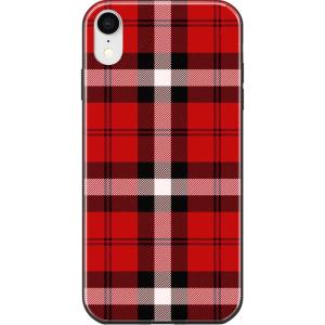Casely iPhone XR Case | in Formation | Metallic Blue Camo | Classic Ultra Slim Design(As if! | Red Plaid)