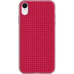 Casely iPhone XR Case | in Formation | Metallic Blue Camo | Classic Ultra Slim Design(Best Dressed | Pink Houndstooth)