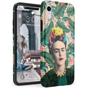 Casely iPhone XR Case | in Formation | Metallic Blue Camo | Classic Ultra Slim Design(Find Your Muse | Frida Kahlo Portrait)