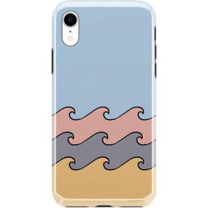 Casely iPhone XR Case | in Formation | Metallic Blue Camo | Classic Ultra Slim Design(High Tide | Layered Ocean Waves)