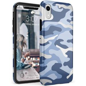 Casely iPhone XR Case | in Formation | Metallic Blue Camo | Classic Ultra Slim Design(In Formation | Metallic Blue Camo)
