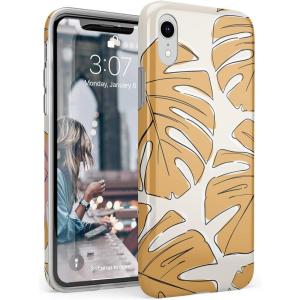 Casely iPhone XR Case | in Formation | Metallic Blue Camo | Classic Ultra Slim Design(Island Time | Tropical Leaves Floral)