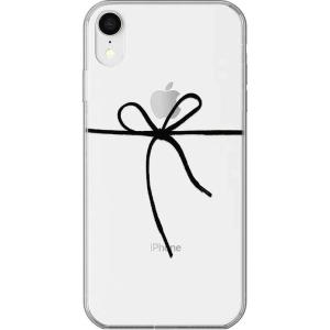 Casely iPhone XR Case | in Formation | Metallic Blue Camo | Classic Ultra Slim Design(Knot Over U | Clear Ribbon)