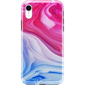 Casely iPhone XR Case | in Formation | Metallic Blue Camo | Classic Ultra Slim Design(Land & Sea | Marble Swirl)