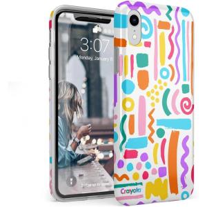 Casely iPhone XR Case | in Formation | Metallic Blue Camo | Classic Ultra Slim Design(Make Your Mark | Crayola Paint)