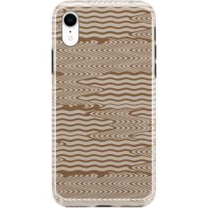 Casely iPhone XR Case | in Formation | Metallic Blue Camo | Classic Ultra Slim Design(Mocha Ripple | Brown Waves)