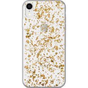Casely iPhone XR Case | in Formation | Metallic Blue Camo | Classic Ultra Slim Design(Morning Sparkle | Rose and Gold Flaked Clear)
