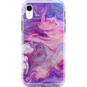 Casely iPhone XR Case | in Formation | Metallic Blue Camo | Classic Ultra Slim Design(Tie Dying Over You | Purple Marble)