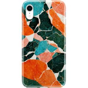 Casely iPhone XR Case | in Formation | Metallic Blue Camo | Classic Ultra Slim Design(Yes  of Quartz! | Sculpted Marble)