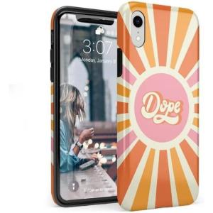 Casely iPhone XR Case | in Formation | Metallic Blue Camo | Classic Ultra Slim Design(You’re Dope | Retro Colorblock)