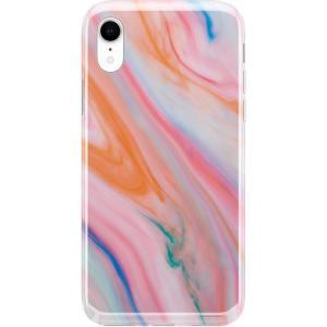 Casely iPhone XR Case | in Formation | Metallic Blue Camo | Classic Ultra Slim Design(You’re a Gem | Rainbow Marble Swirl)