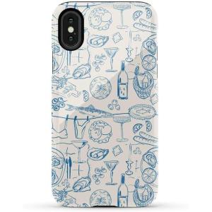 Casely iPhone X/XS Case | Cupid’s Canvas | Periwinkle Floral | Essential Slim Dual-Layer Protective Design(Amalfi Aperitivo | Dolce Vita)
