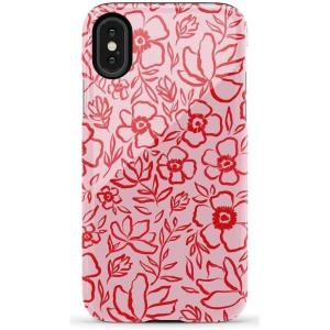 Casely iPhone X/XS Case | Cupid’s Canvas | Periwinkle Floral | Essential Slim Dual-Layer Protective Design(Blush Garden | Floral Doodle)