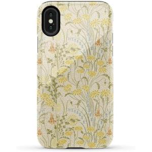 Casely iPhone X/XS Case | Cupid’s Canvas | Periwinkle Floral | Essential Slim Dual-Layer Protective Design(Boho Blooms | Golden Floral)