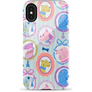 Casely iPhone X/XS Case | Cupid’s Canvas | Periwinkle Floral | Essential Slim Dual-Layer Protective Design(Chateau Pups | French Dog)