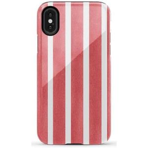 Casely iPhone X/XS Case | Cupid’s Canvas | Periwinkle Floral | Essential Slim Dual-Layer Protective Design(East Coast Summer | Red Stripes)